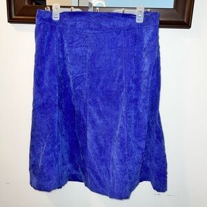 Vintage American Sweetheart ladies Blue corduroy skirt Size 20WP